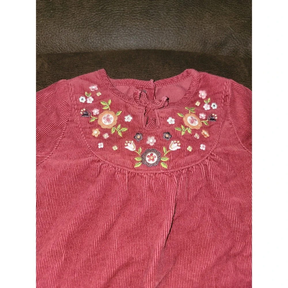 Gymboree harvest leaves maroon dress size 6 12 months
